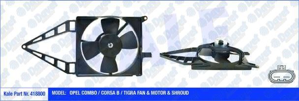 KALE 418800 Fan Motoru Opel Combo  Corsa B Tigra (200/60w 280mm) (Fan-Motor-Davlumbaz)